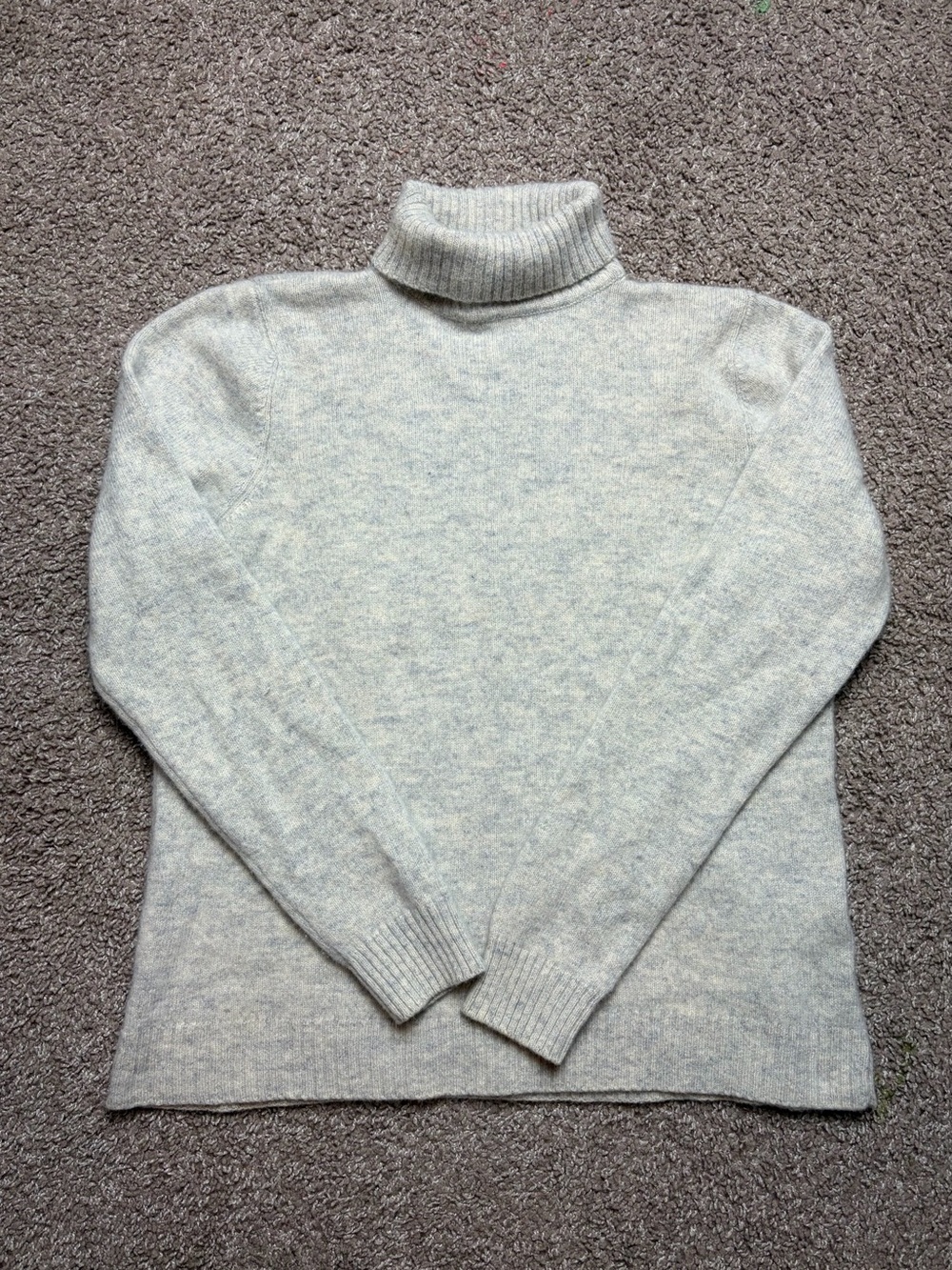 Compliments vintage lambswool blend neutral pullover turtle neck sweater size M